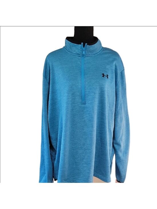Under Armour Other - Under Armour Mens 1/2 Zip-Up Sweater in Turquoise Blue Size 2XL EUC